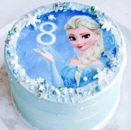 elsa-theme-birthday-cake