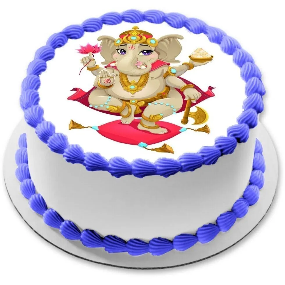 Ganpati Photo Cake