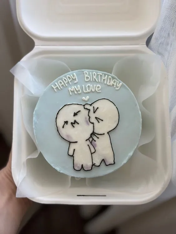 cute love bento cake