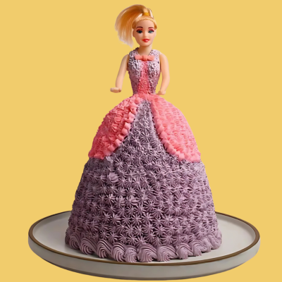 princess petal gown cake