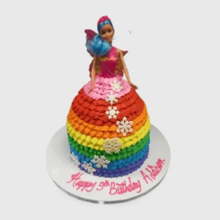 rainbow-doll-cake-design