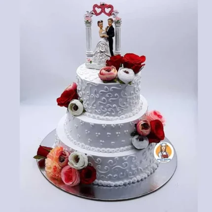 3 tier wedding cake