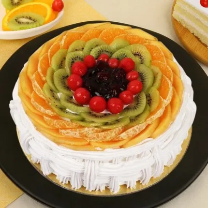 fresh fruit cream cake